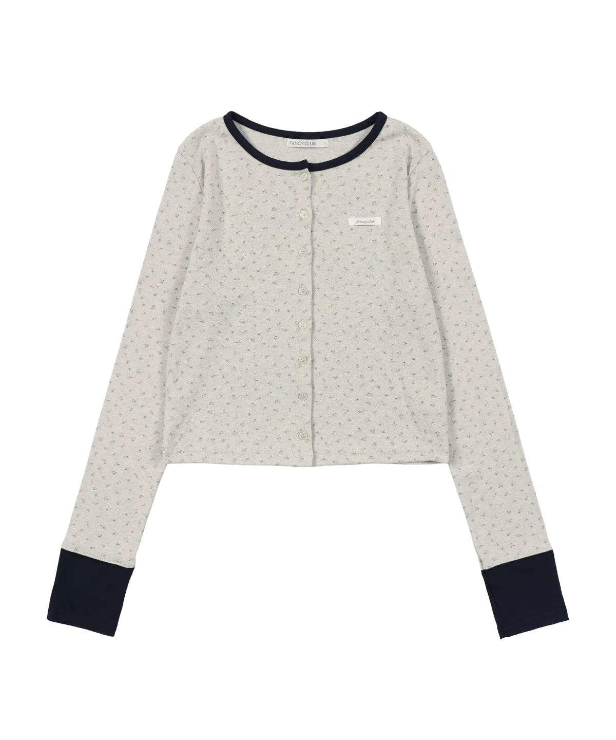 【Fancy Club】AIRY BUTTON CARDIGAN [Melange / Beige / Gray]