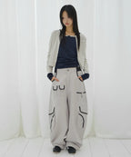 【Fancy Club】AIRY BUTTON CARDIGAN [Melange / Beige / Gray]