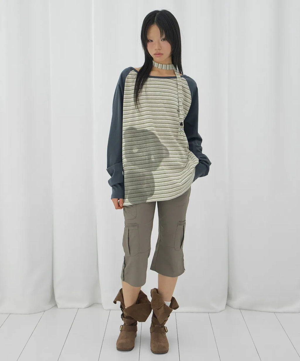 【Fancy Club】MY BEAR OFF-SHOULDER [Pink / Blue]