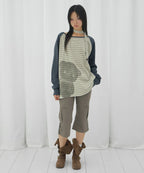 【Fancy Club】MY BEAR OFF-SHOULDER [Pink / Blue]