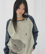 【Fancy Club】MY BEAR OFF-SHOULDER [Pink / Blue]