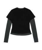 【TCM】 layered button long sleeve - 2 colors