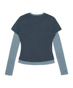 【TCM】 layered button long sleeve - 2 colors