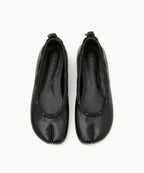 【PAES】Leather String Flat [ Brown / Black ]