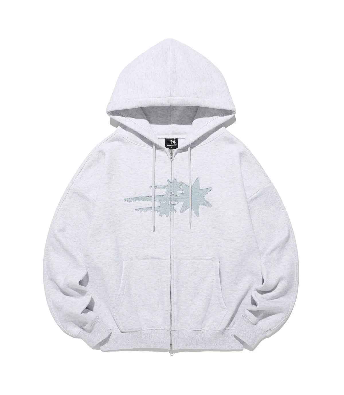 【niceghostclub】3STAR APPLIQUE HOODIE ZIP UP [NAVY / WHITE / BURGUNDY]