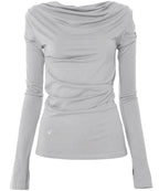 【Flare up】Drape Long Sleeve [Black / Grey]