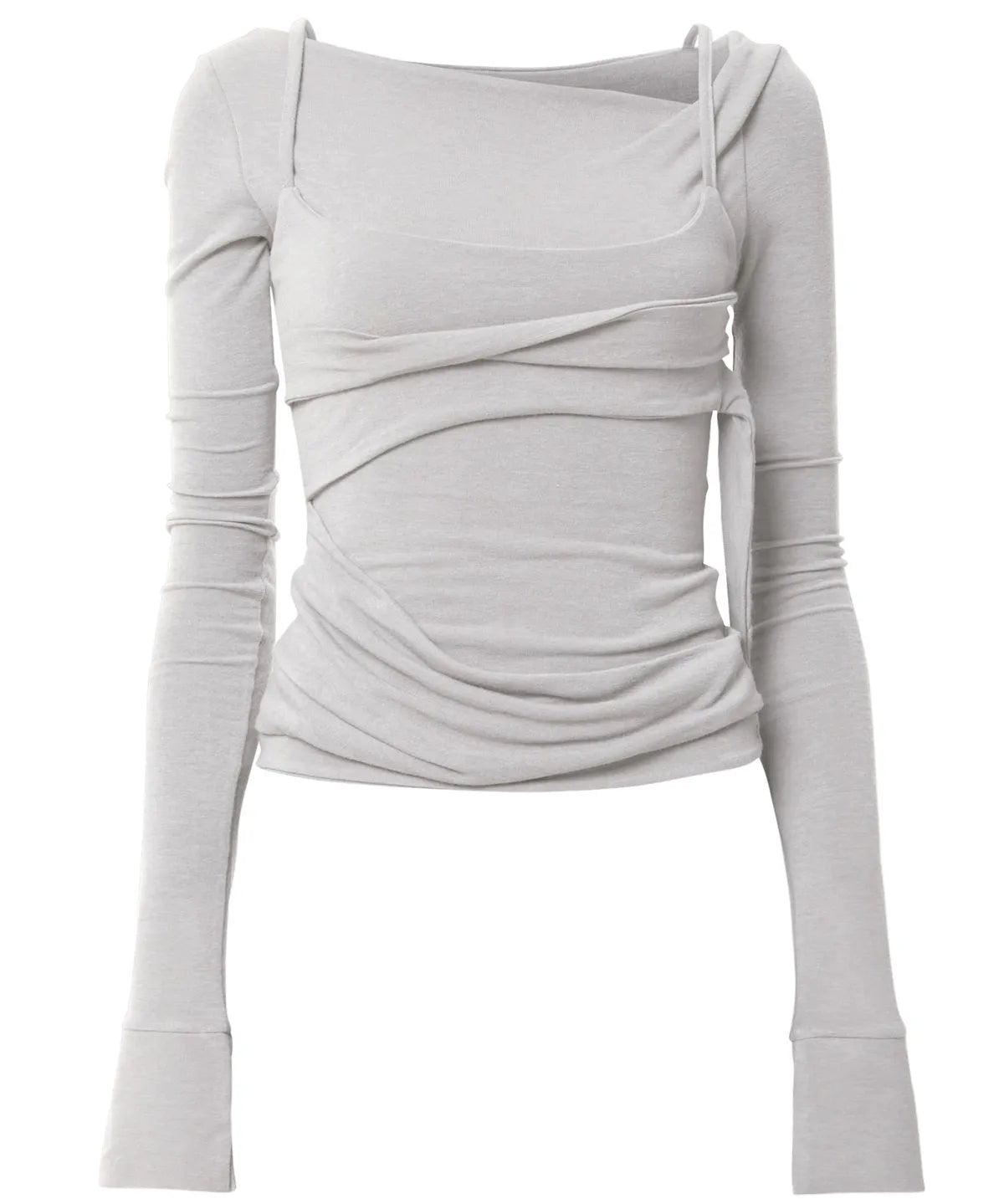 【Flare up】Layered Bustier Long Sleeve - 5 colors