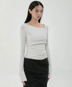 【Flare up】Layered Bustier Long Sleeve - 5 colors