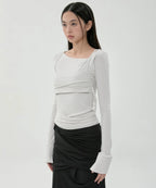 【Flare up】Layered Bustier Long Sleeve - 5 colors
