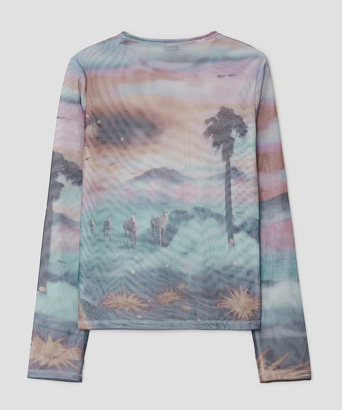 【typeservice】Sunset Eye Mesh Top [ Orange ]