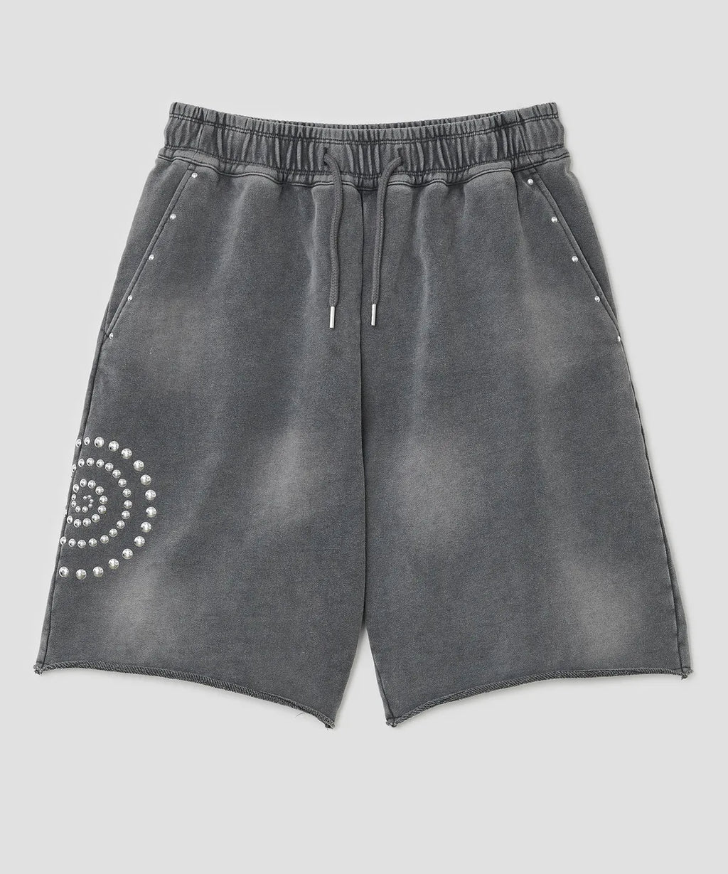 【typeservice】 Washed Hotfix Shorts [Charcoal]