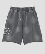 【typeservice】 Washed Hotfix Shorts [Charcoal]