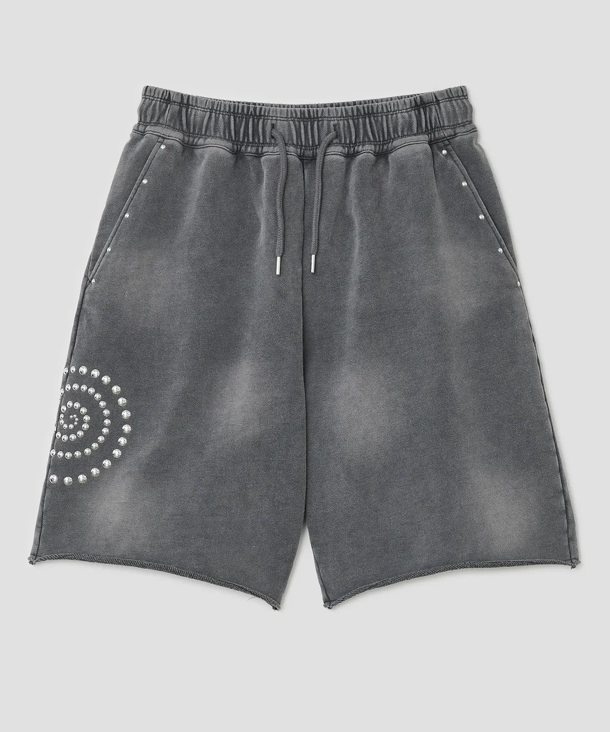 【typeservice】 Washed Hotfix Shorts [Charcoal]