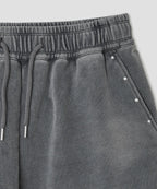 【typeservice】 Washed Hotfix Shorts [Charcoal]