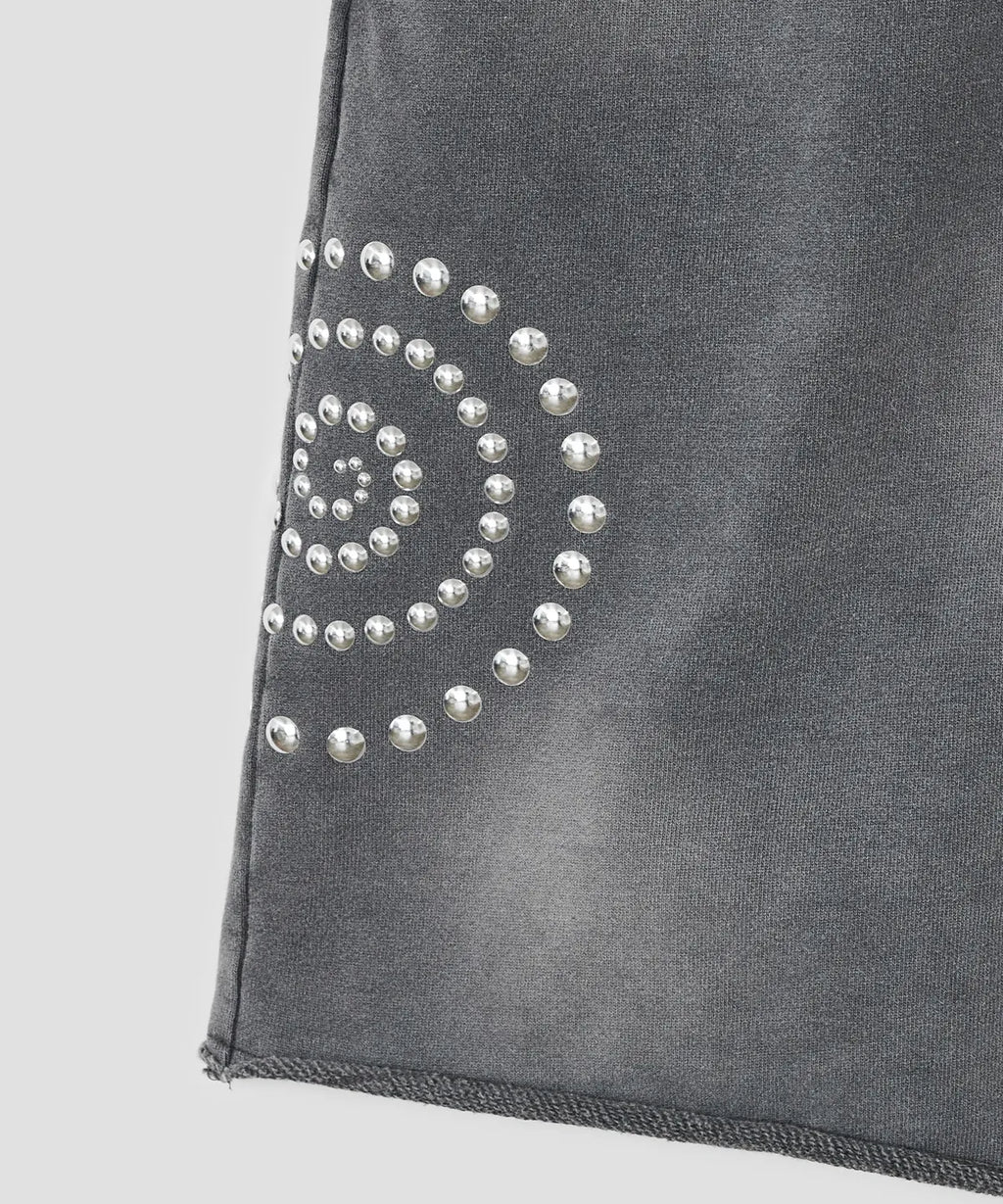 【typeservice】 Washed Hotfix Shorts [Charcoal]