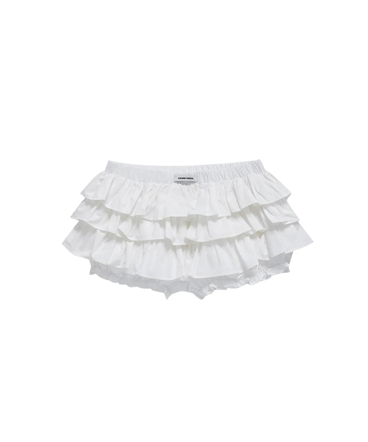 【CRANK】TIERED MICRO SKIRT PANTS [ WINE CHECK / WHITE ]