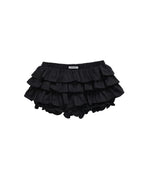 【CRANK】TIERED MICRO SKIRT PANTS [ WINE CHECK / WHITE ]