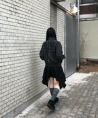 【PLACESTUDIO】反摺不規則五分裙 - 2 colors