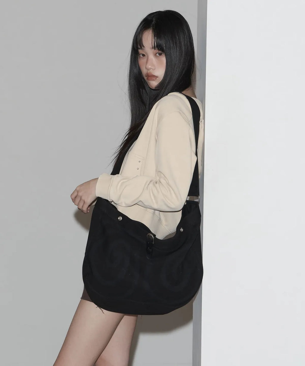 【peanut loop】Spiral Canvas cross bag - 4 colors