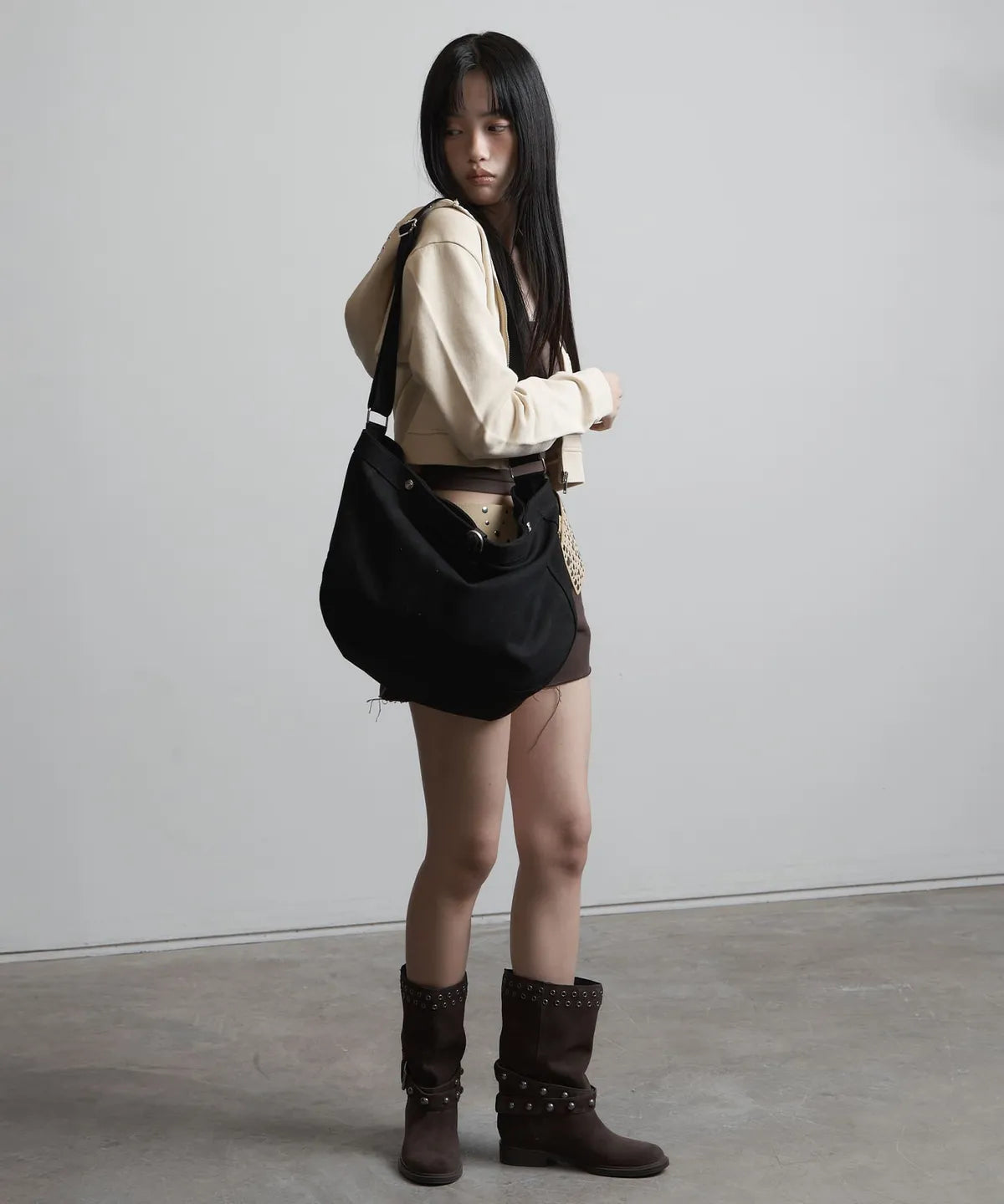 【peanut loop】Spiral Canvas cross bag - 4 colors