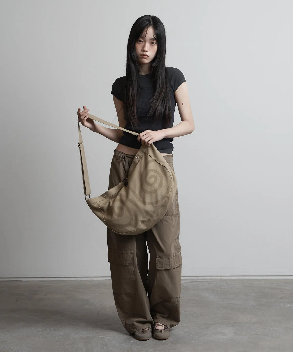 【peanut loop】Spiral Canvas cross bag - 4 colors