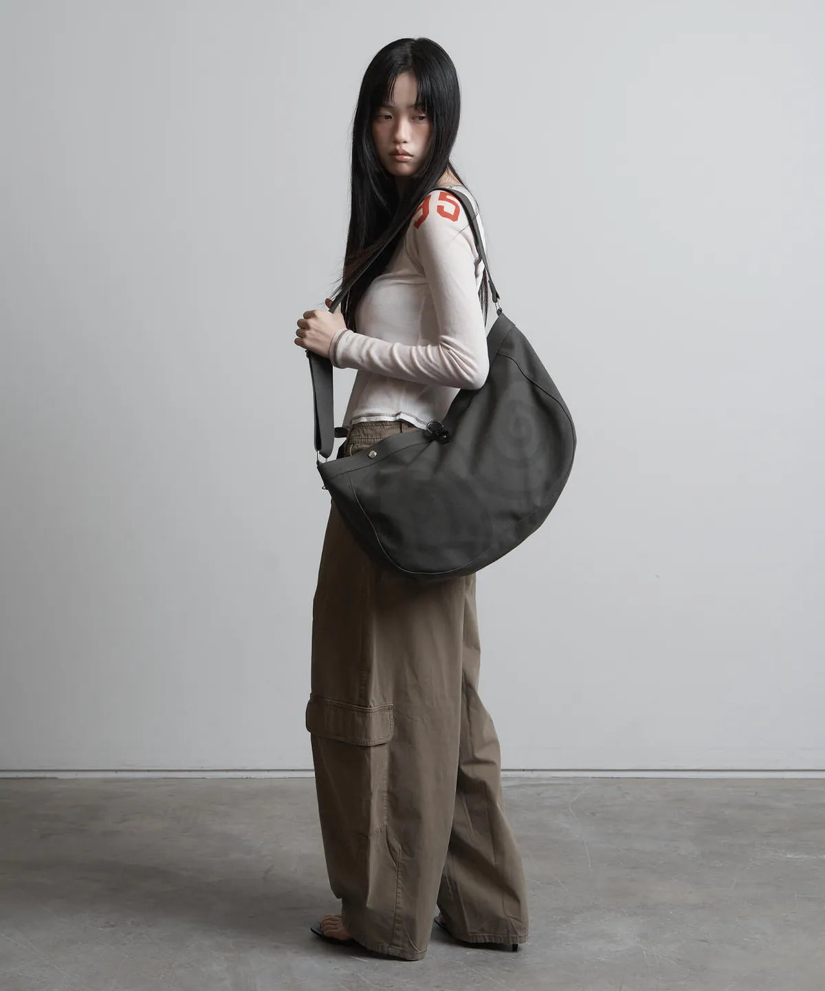 【peanut loop】Spiral Canvas cross bag - 4 colors