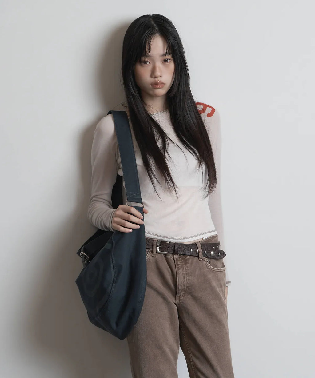 【peanut loop】Spiral Canvas cross bag - 4 colors