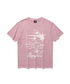 【niceghostclub】tornado logo pigment tee [Charcoal / Pink]