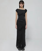 【Flare up】 Layered Bustier T-shirt [4 colors]