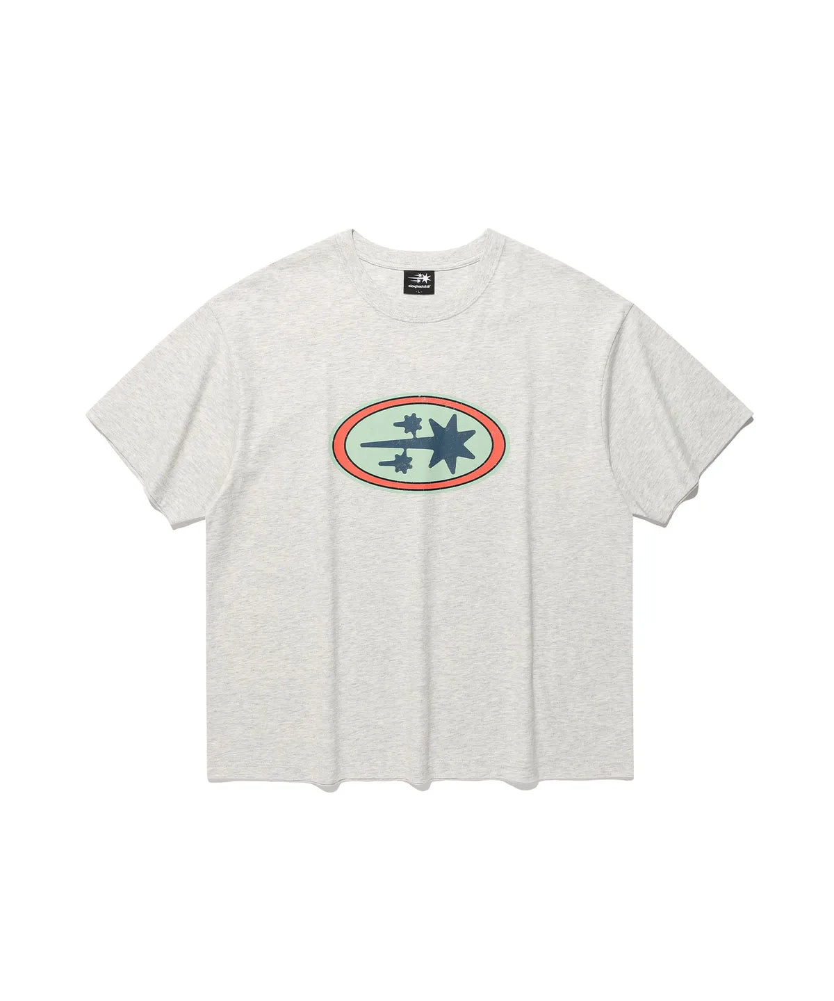 【niceghostclub】oval 3star logo tee [ charcoal / grey ]