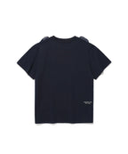 【niceghostclub】FFATS frill apron layered tee [ navy ]