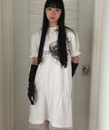 【niceghostclub】FFATS shirring puff midi dress big big tee [ white ]