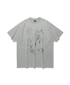 【niceghostclub】praying angel big big tee [ grey ]