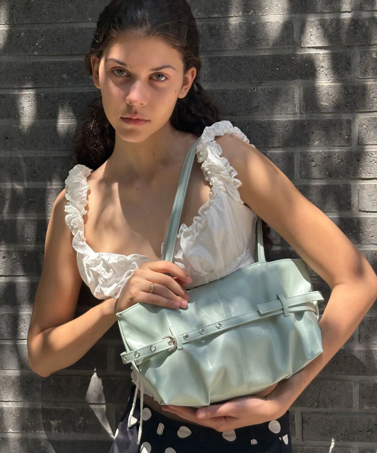 【OTIE】Tied boat bag [ MINT / BLACK / PINK / WHITE / SLIVER ]