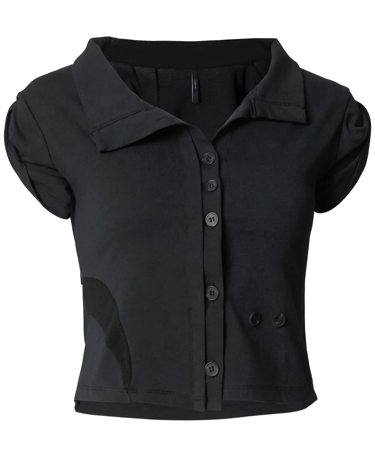 【Flare up】Paneled Half Shirts [Black / Gray]