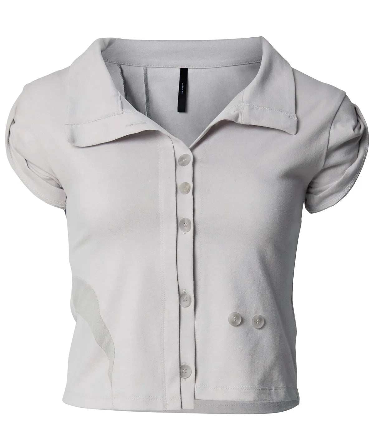 【Flare up】Paneled Half Shirts [Black / Gray]