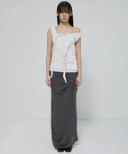 【Flare up】3-Layered Braided Sleeveless [Black / White / Gray]