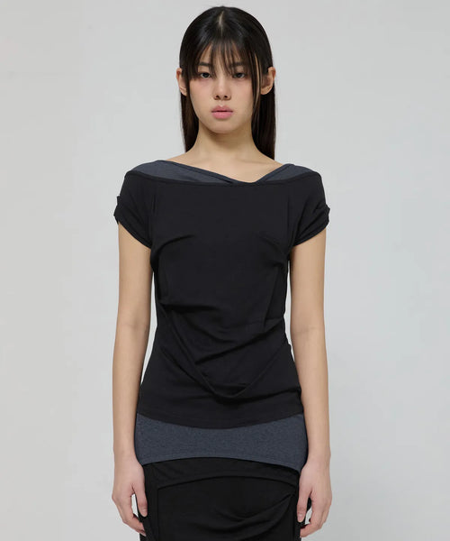 【Flare up】2-Layered Top [4 colors]