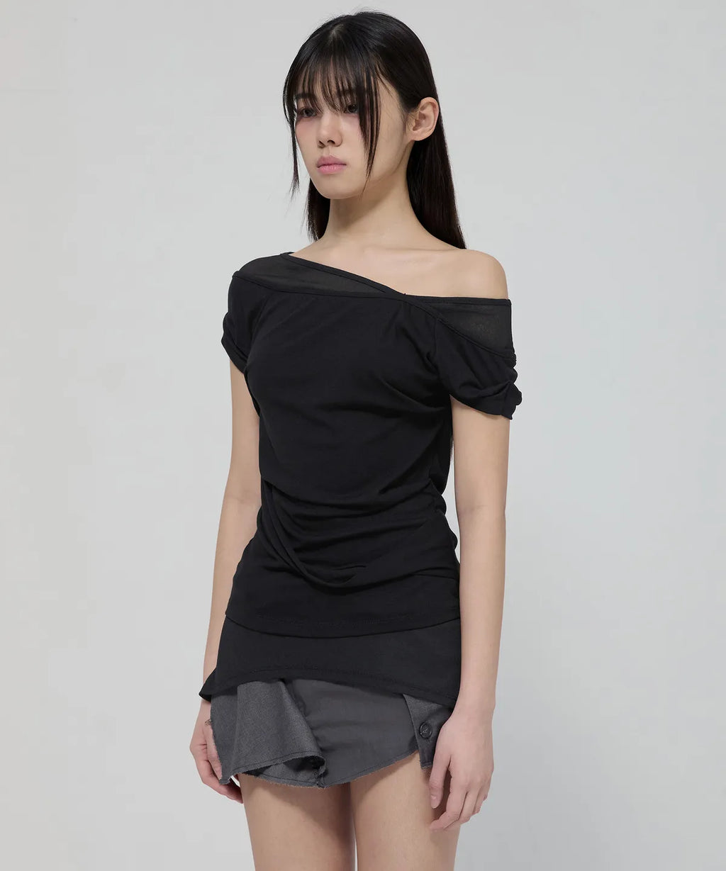 【Flare up】2-Layered Top [4 colors]