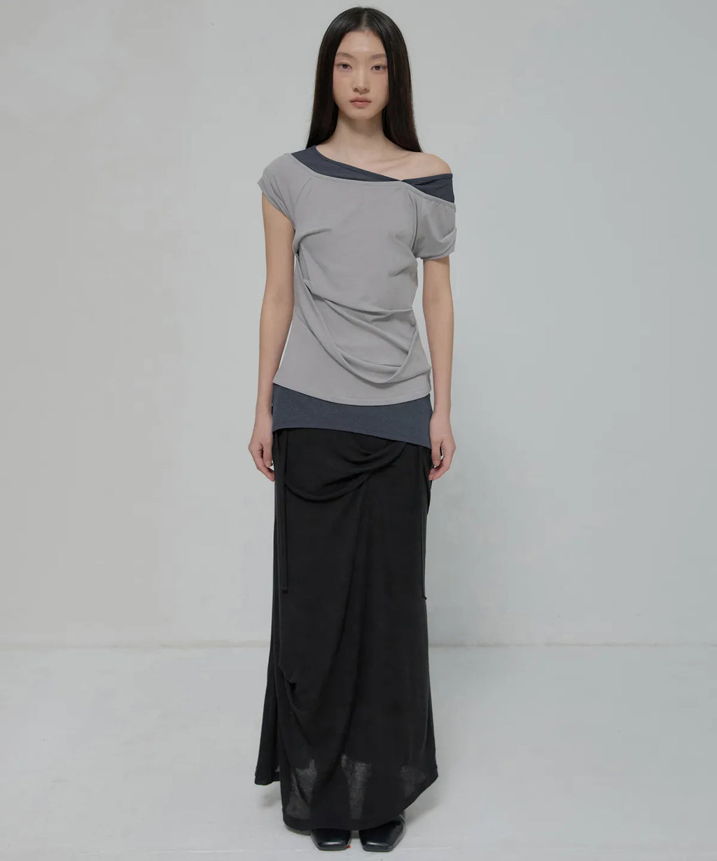 【Flare up】2-Layered Top [4 colors]