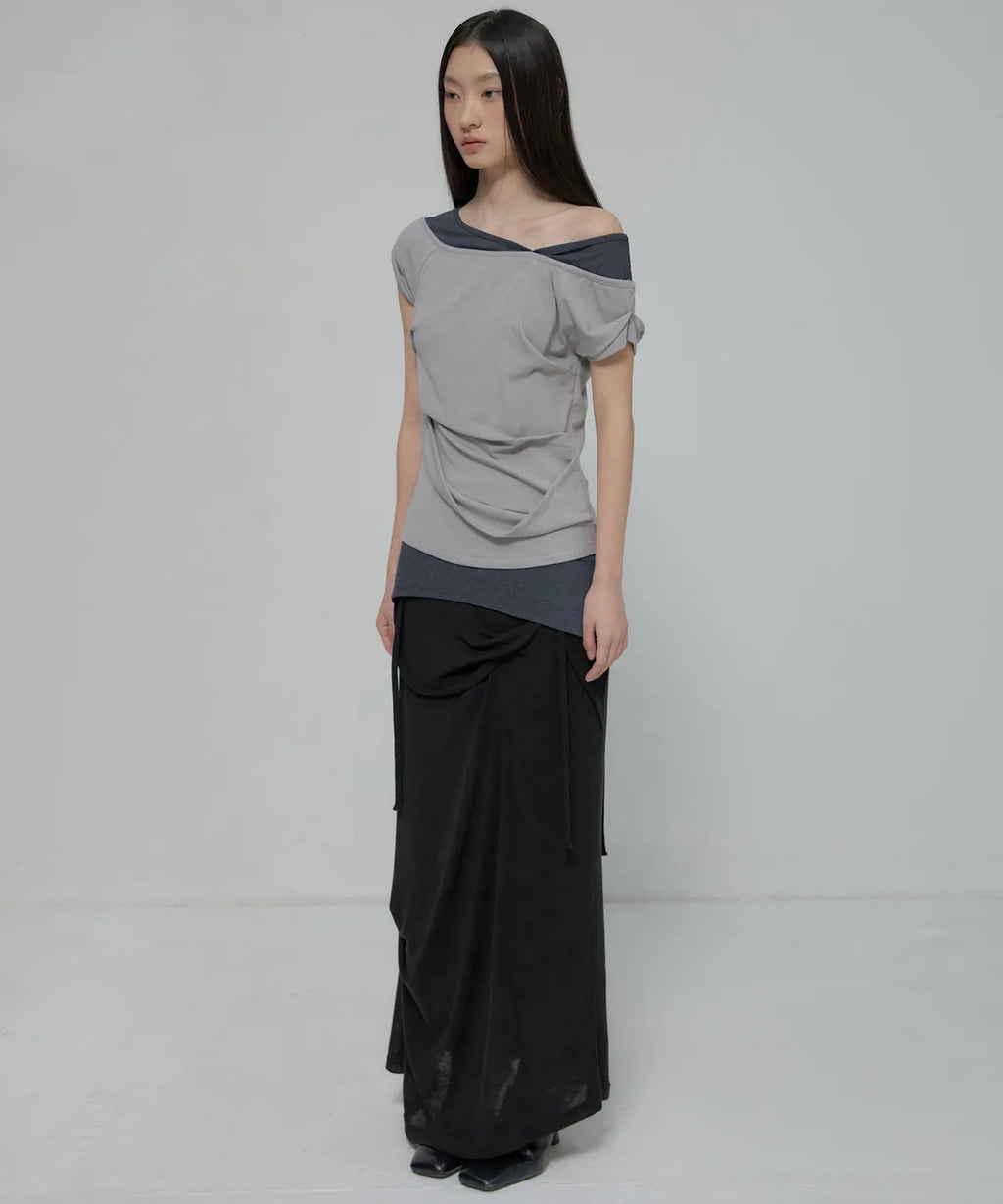 【Flare up】2-Layered Top [4 colors]