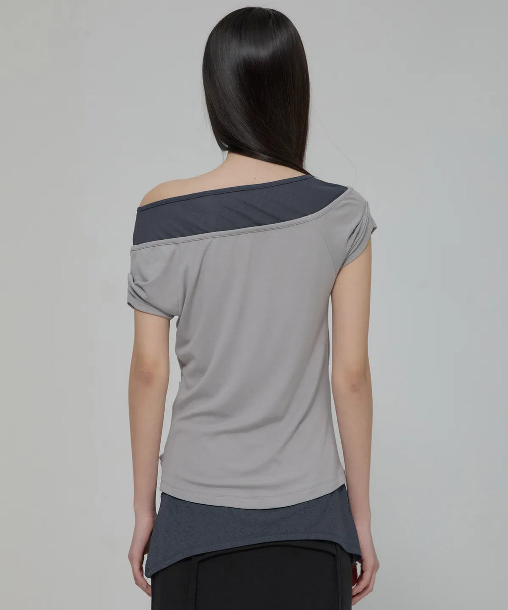 【Flare up】2-Layered Top [4 colors]