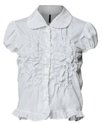 【Flare up】Cloud Puff Blouse [Black / White]