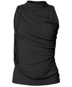 【Flare up】Draped Sleeveless Top [Black / White / Gray]