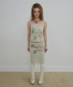 【SCULPTOR】Censored Lotus Tube Top - 2 colors