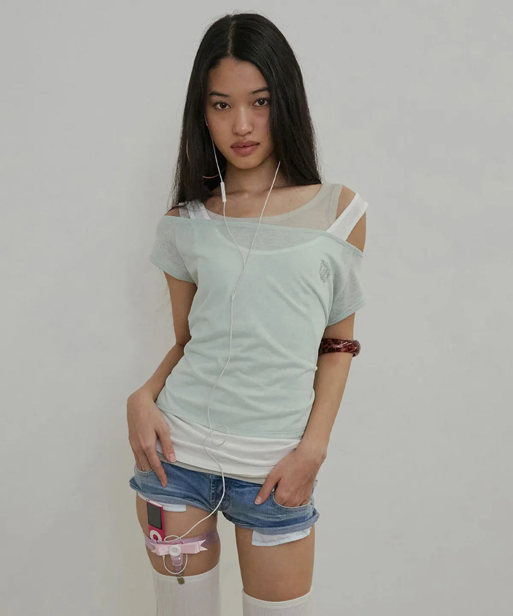 【SCULPTOR】Lazy Sleeveless Layered Tee - 3 colors