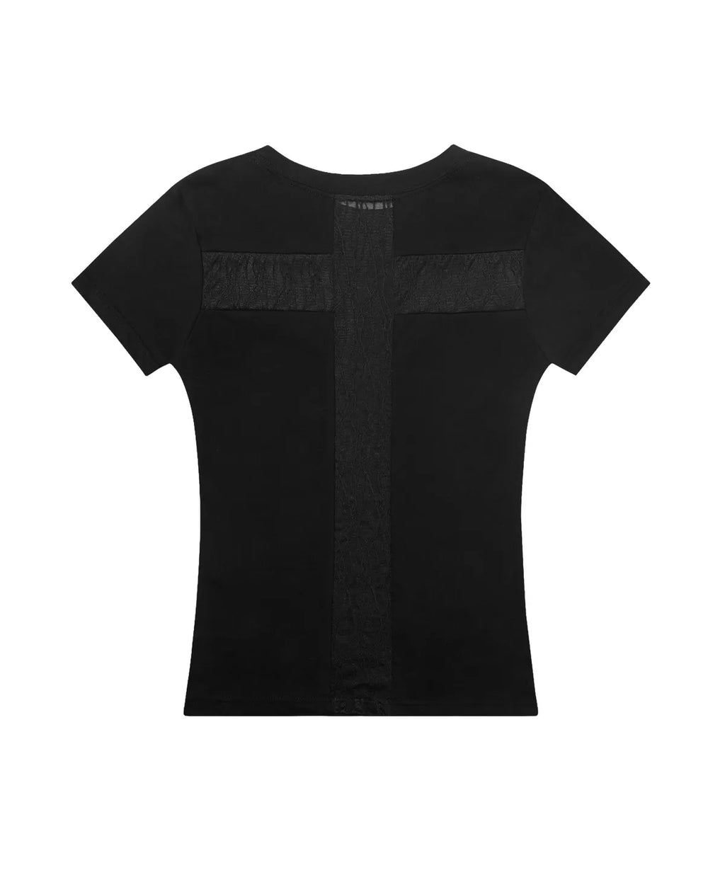 【Fancy Club】BACK CROSS TEE [5 colors]