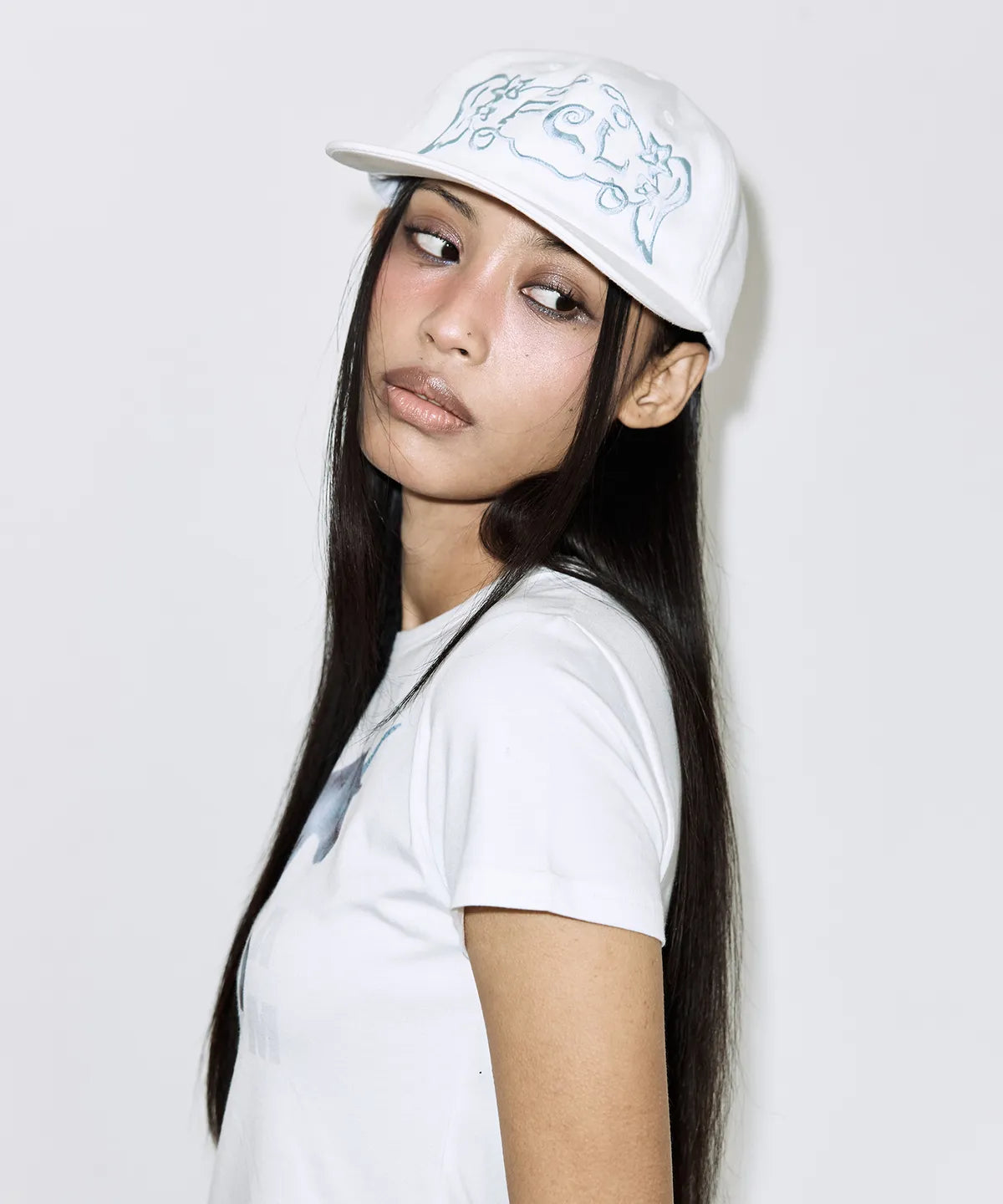 【Fancy Club】YOURS ANGEL CAP [White / Baby blue]