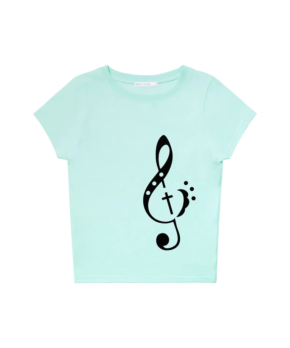 【Fancy Club】CLEF SYMBOL TEE [White / Mint]