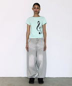 【Fancy Club】CLEF SYMBOL TEE [White / Mint]